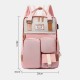 Women Nylon USB Charging Multi-pocket Large Capacity Backpack Casual Simple Waterproof 14 Inch Laptop Bag Women Nylon USB Charging Multi-pocket Large Capacity Backpack Casual Simple Waterproof 14 Inch Laptop Bag