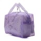 Transparent Printed Floral Bathing Cosmetic Waterproof Bag Transparent Printed Floral Bathing Cosmetic Waterproof Bag